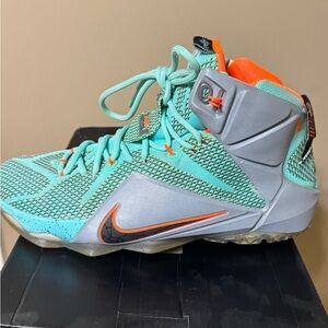 Nike Aqua and Orange High-Top Sneakers